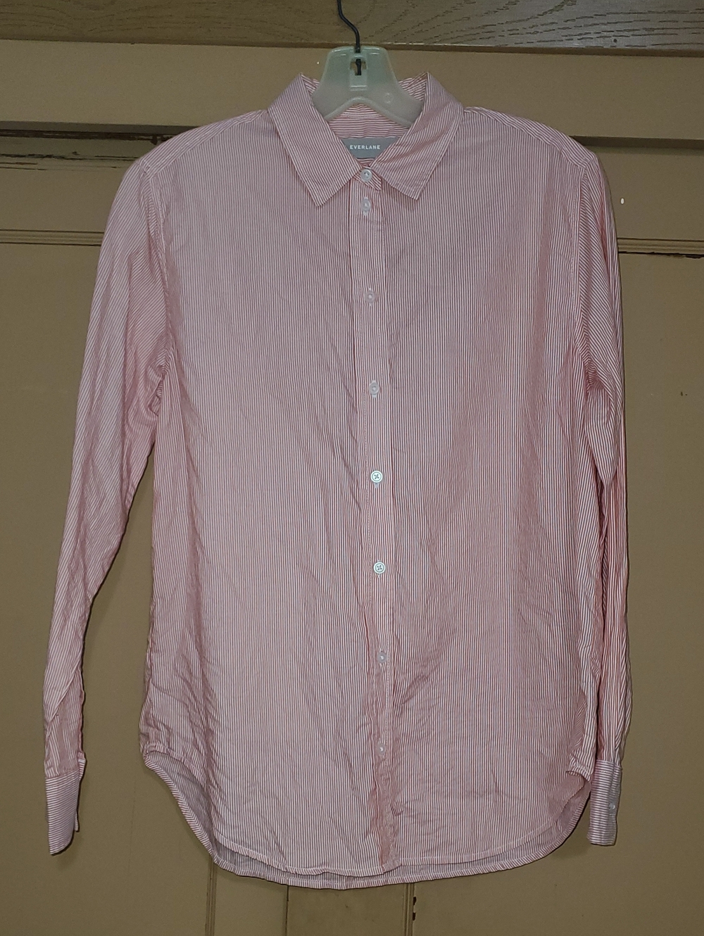 Everlane Pink Pinstripe Women's Button-Down Shirt